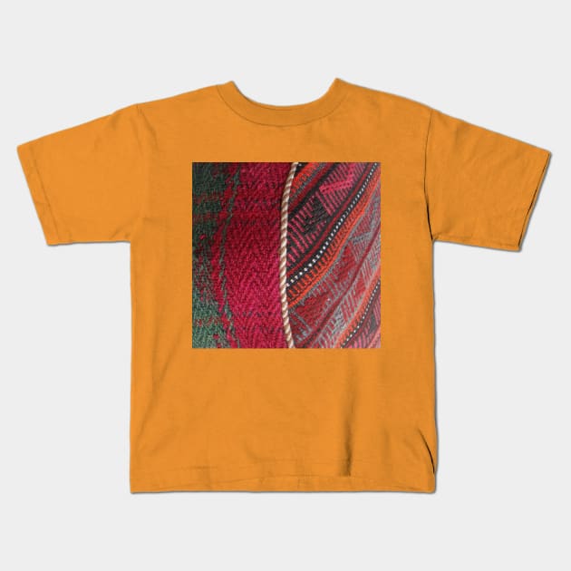 colorful abstract rug pattern, abstract art, antique rug pattern, minimal art, modern art, carpet pattern, For custom orders please DM me. Kids T-Shirt by Hadigheh-art